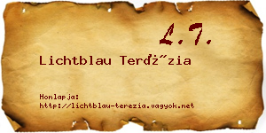 Lichtblau Terézia névjegykártya